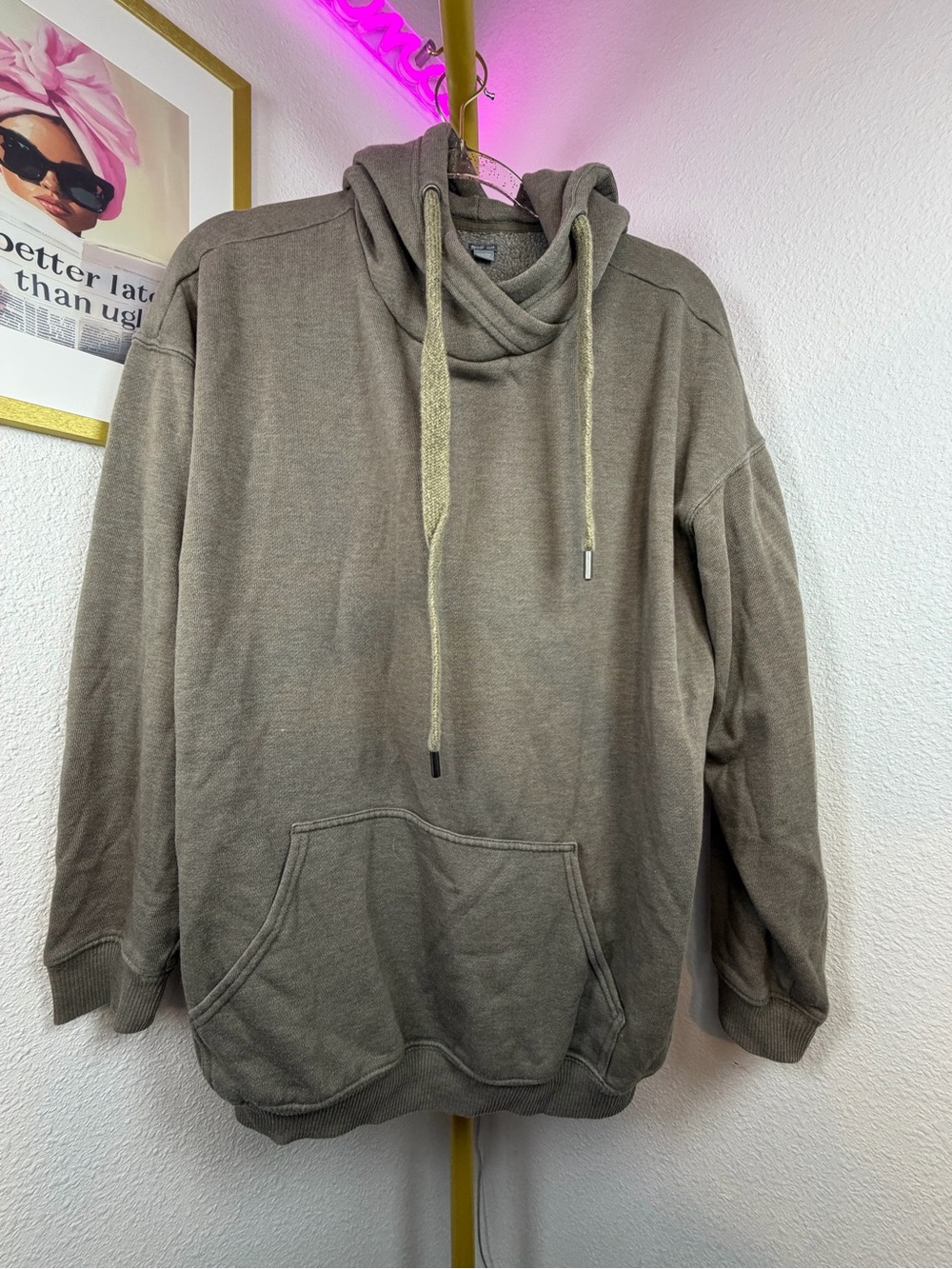 Aerie Oversized Olive Green Hoodie XS